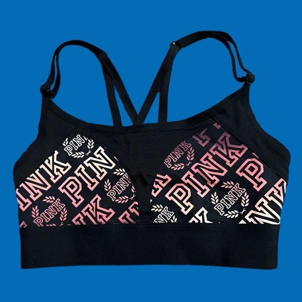 Victorias Secret Pink Ultimate Unlined quick dry sport bra multicolor Xsmall